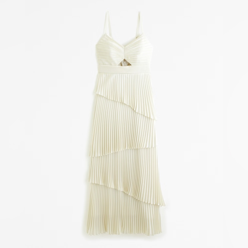 The A&F Giselle Pleated Tiered Maxi Dress